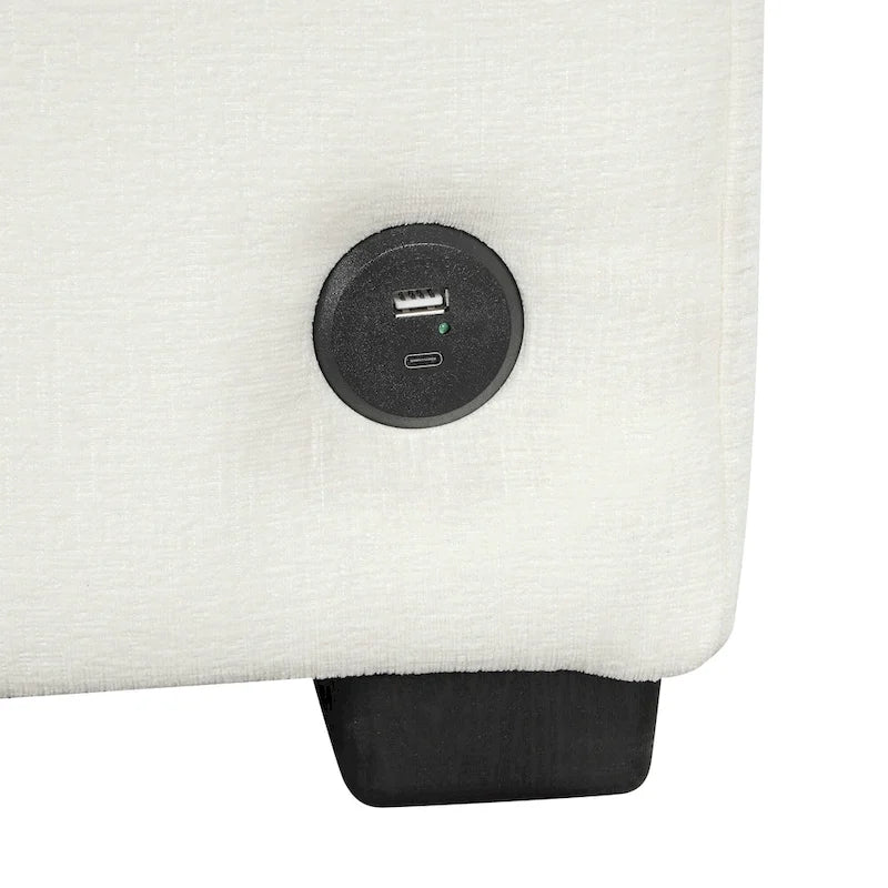 Canapé d'angle modulable en chenille surdimensionné de 279 cm avec lit gigogne, deux méridiennes de rangement et 2 ports USB