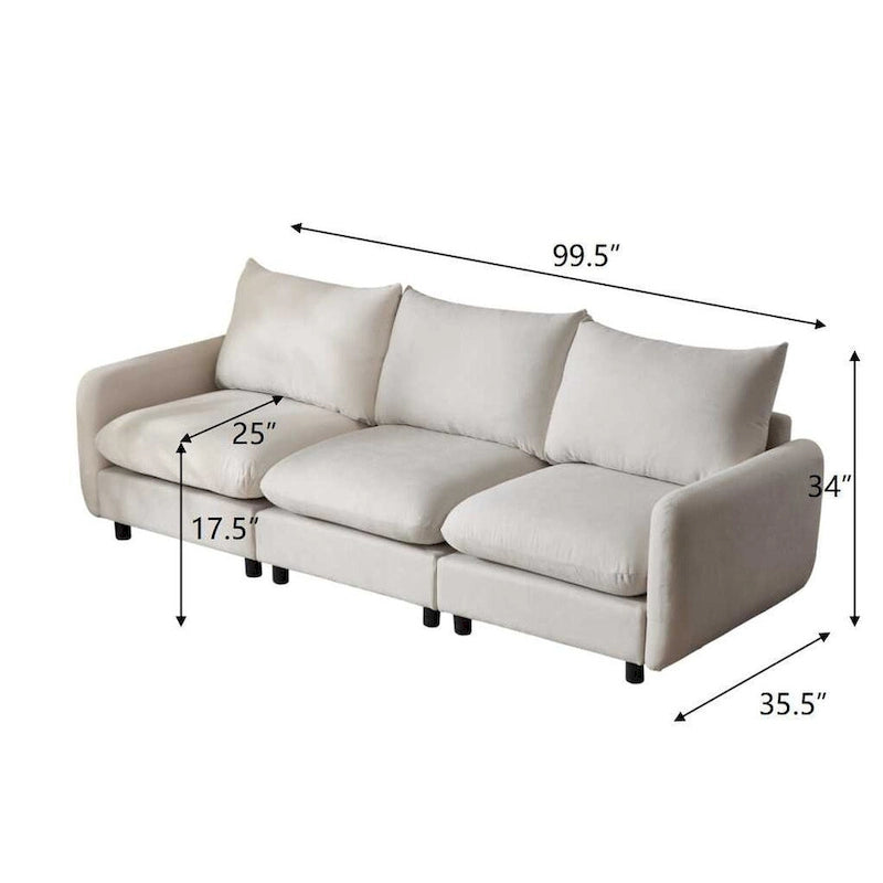 Canapé Modulable Moderne Rembourré