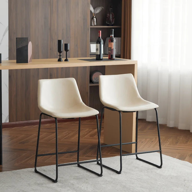 Lot de 2 tabourets de bar 24 pouces style rétro