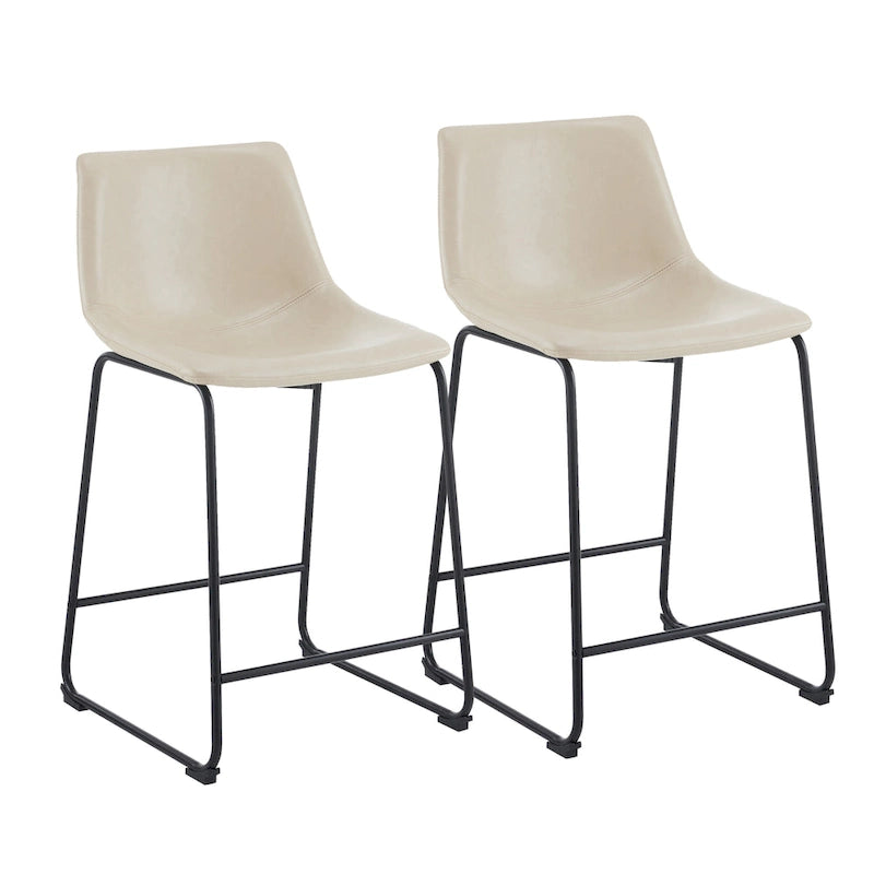 Lot de 2 tabourets de bar 24 pouces style rétro