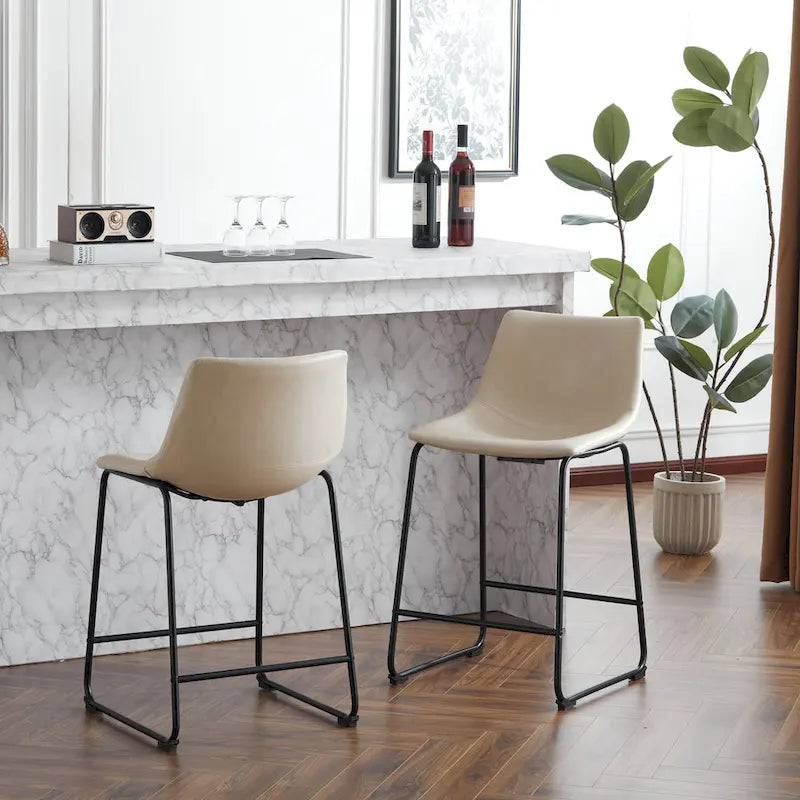Lot de 2 tabourets de bar 24 pouces style rétro