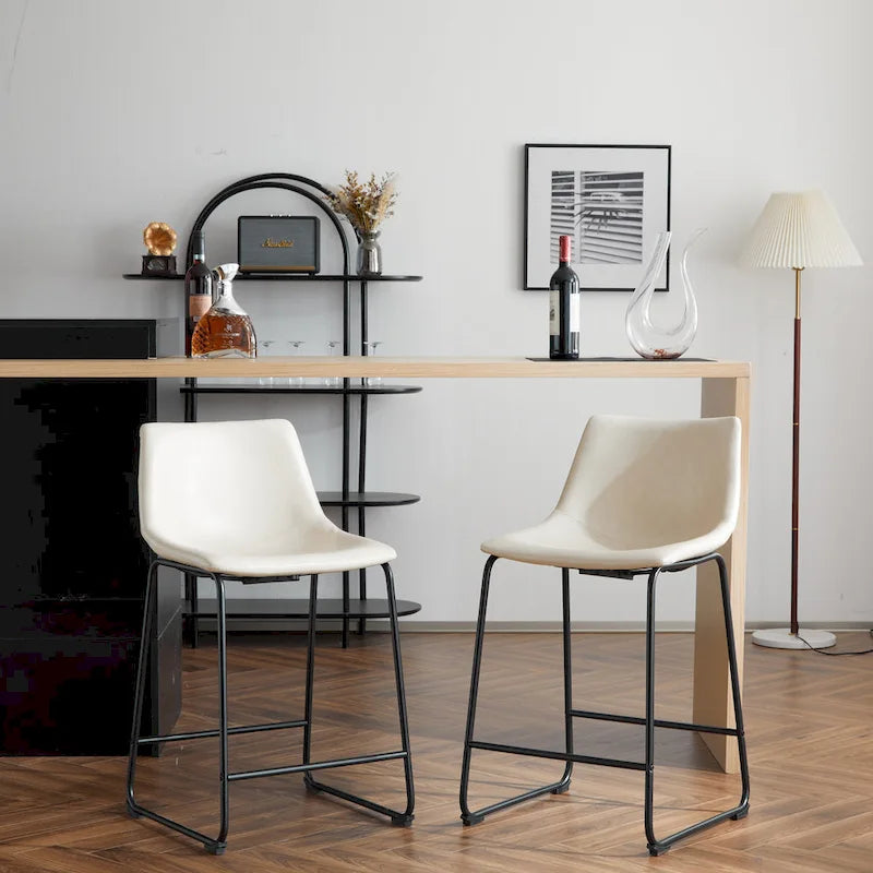 Lot de 2 tabourets de bar 24 pouces style rétro