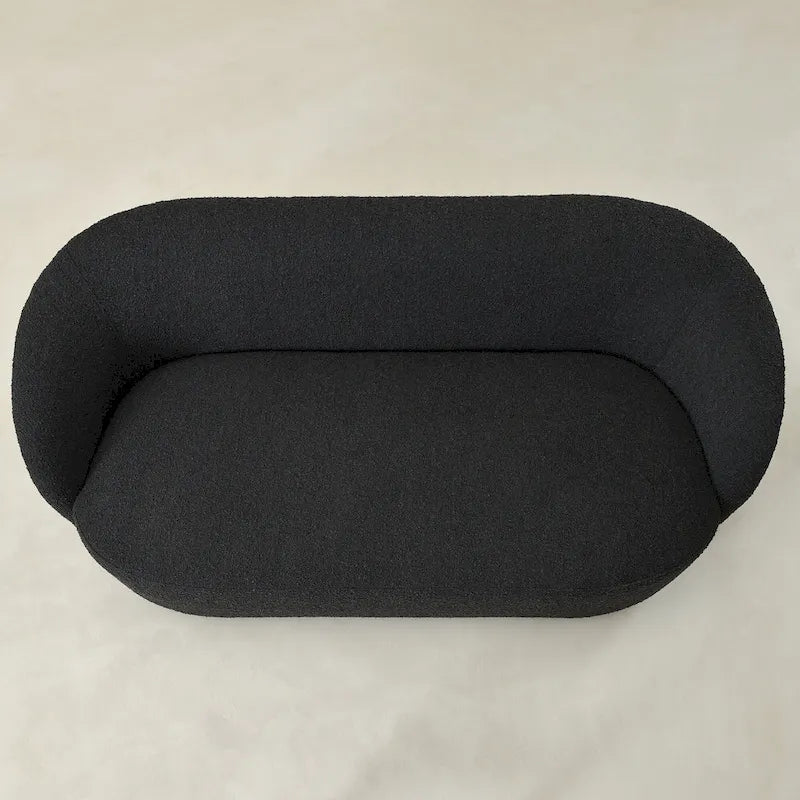 Causeuse Sherpa Rembourrée, Canapé Bouclé, 68W
