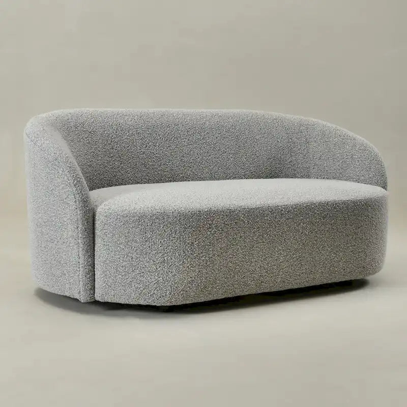 Causeuse Sherpa Rembourrée, Canapé Bouclé, 68W