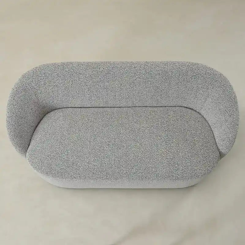 Causeuse Sherpa Rembourrée, Canapé Bouclé, 68W