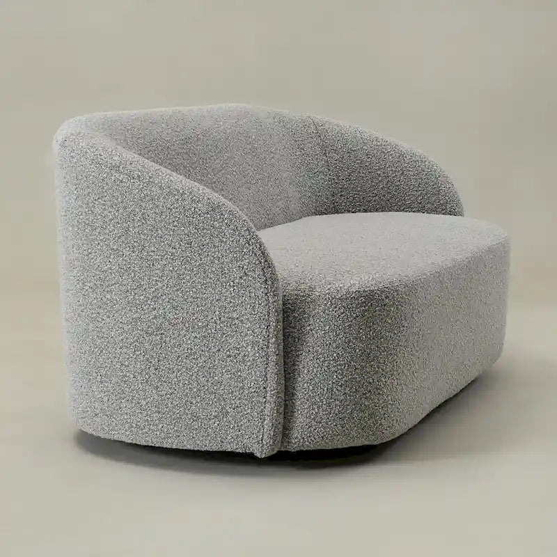 Causeuse Sherpa Rembourrée, Canapé Bouclé, 68W