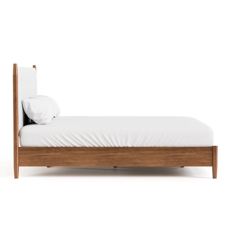 Ensemble de chambre à coucher 3 pièces en tissu bouclé, style milieu du siècle