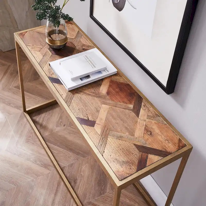 Console en bois de récupération moderne