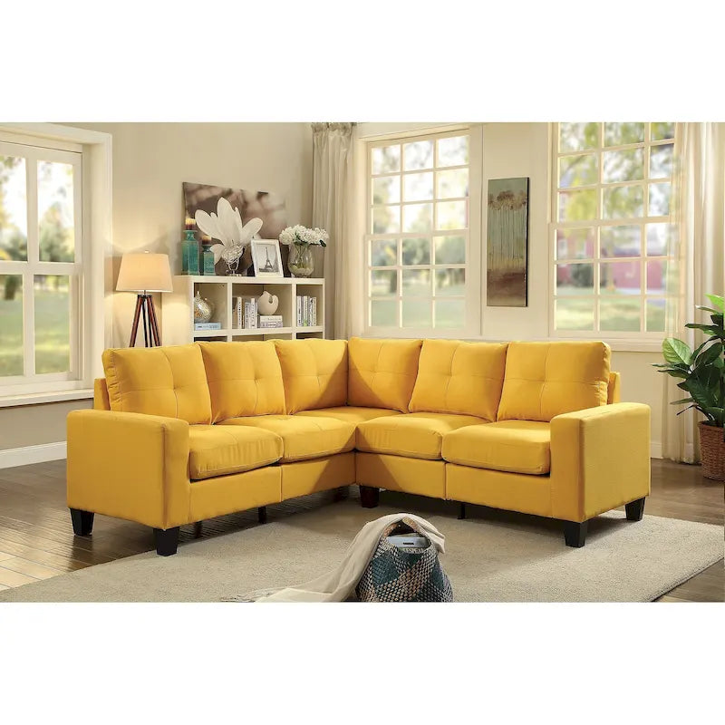 Canapé d'angle 2 pièces en sergé de polyester de 82 po de largeur - 32L x 82W x 35H