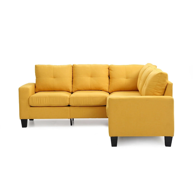 Canapé d'angle 2 pièces en sergé de polyester de 82 po de largeur - 32L x 82W x 35H