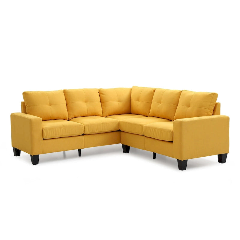 Canapé d'angle 2 pièces en sergé de polyester de 82 po de largeur - 32L x 82W x 35H