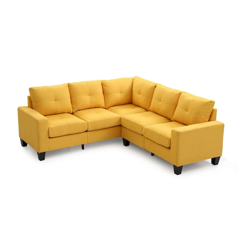 Canapé d'angle 2 pièces en sergé de polyester de 82 po de largeur - 32L x 82W x 35H