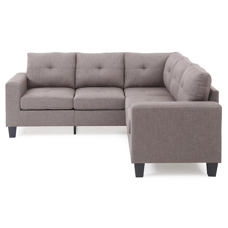 Canapé d'angle 2 pièces en sergé de polyester de 82 po de largeur - 32L x 82W x 35H