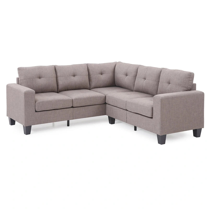 Canapé d'angle 2 pièces en sergé de polyester de 82 po de largeur - 32L x 82W x 35H