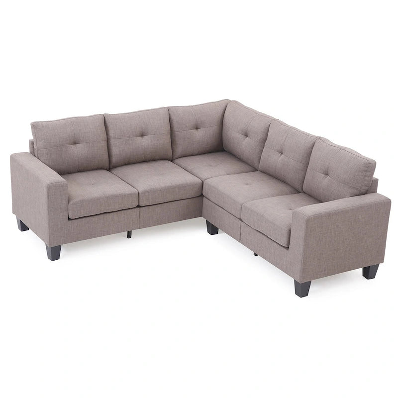Canapé d'angle 2 pièces en sergé de polyester de 82 po de largeur - 32L x 82W x 35H