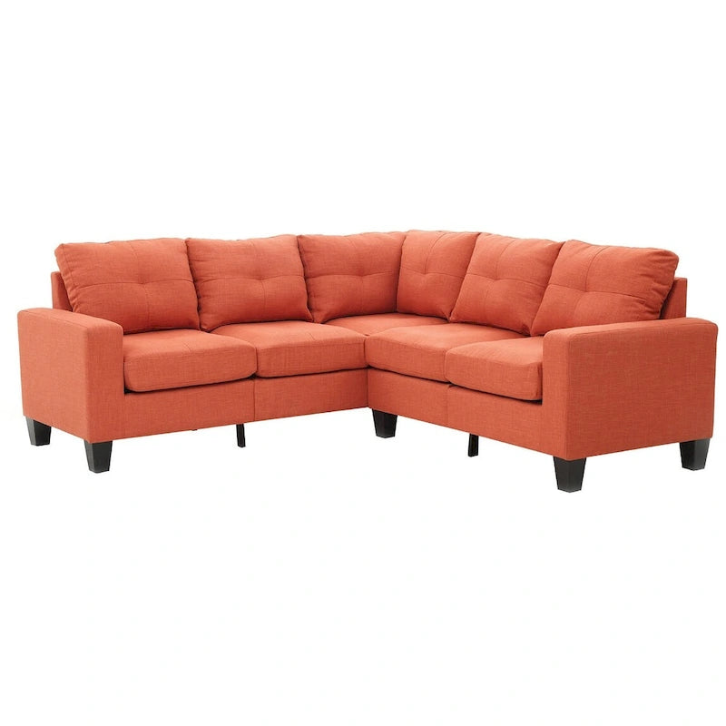 Canapé d'angle 2 pièces en sergé de polyester de 82 po de largeur - 32L x 82W x 35H