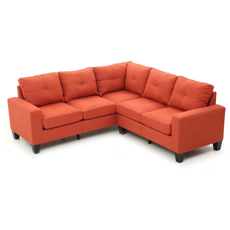 Canapé d'angle 2 pièces en sergé de polyester de 82 po de largeur - 32L x 82W x 35H