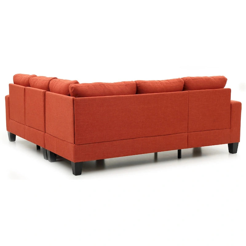 Canapé d'angle 2 pièces en sergé de polyester de 82 po de largeur - 32L x 82W x 35H