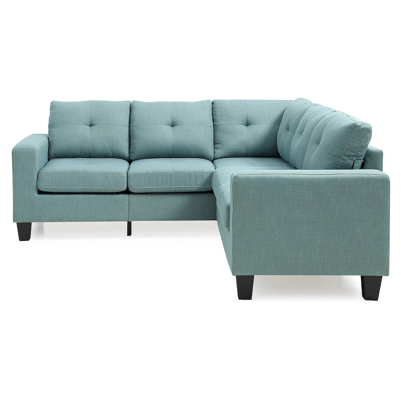 Canapé d'angle 2 pièces en sergé de polyester de 82 po de largeur - 32L x 82W x 35H