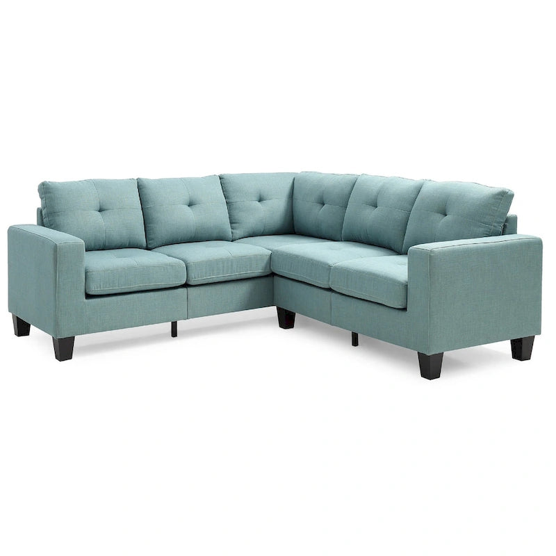 Canapé d'angle 2 pièces en sergé de polyester de 82 po de largeur - 32L x 82W x 35H