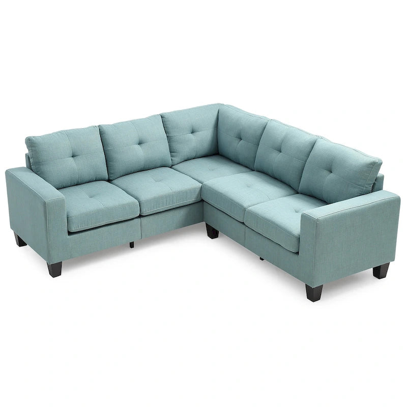Canapé d'angle 2 pièces en sergé de polyester de 82 po de largeur - 32L x 82W x 35H