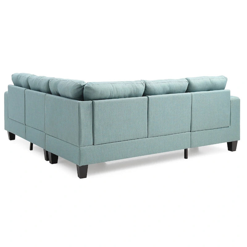 Canapé d'angle 2 pièces en sergé de polyester de 82 po de largeur - 32L x 82W x 35H