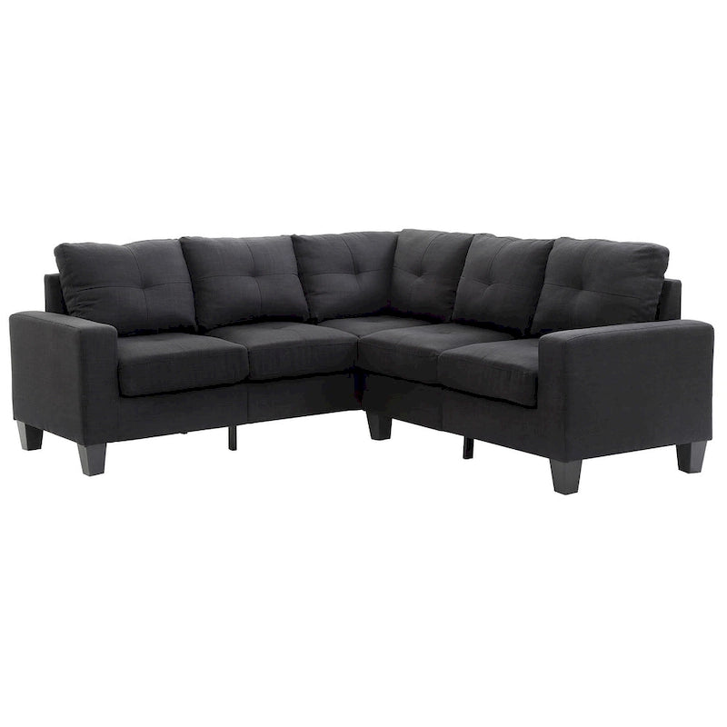 Canapé d'angle 2 pièces en sergé de polyester de 82 po de largeur - 32L x 82W x 35H