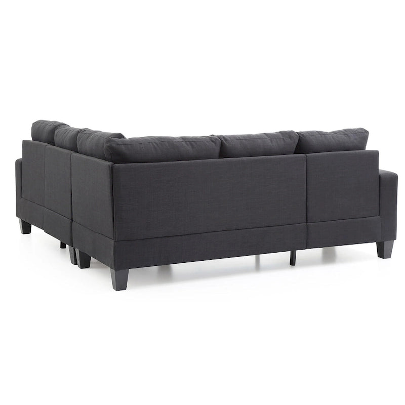 Canapé d'angle 2 pièces en sergé de polyester de 82 po de largeur - 32L x 82W x 35H