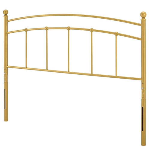 Tête de lit arquée en métal doré, format king size