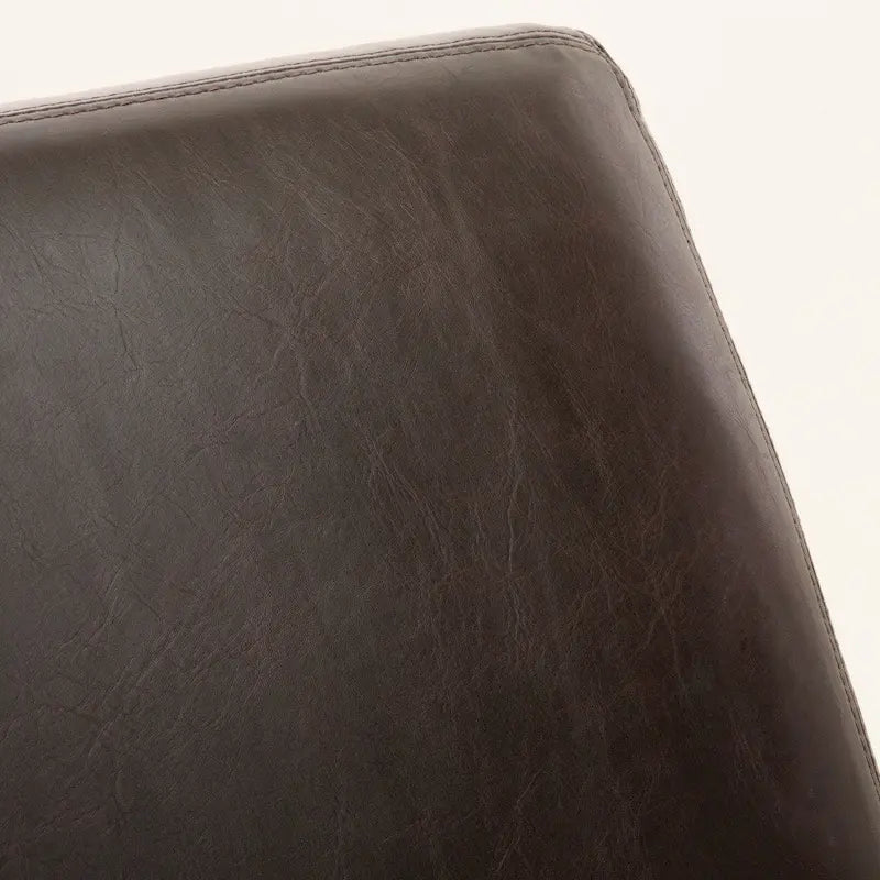 Fauteuil inclinable en cuir véritable marron