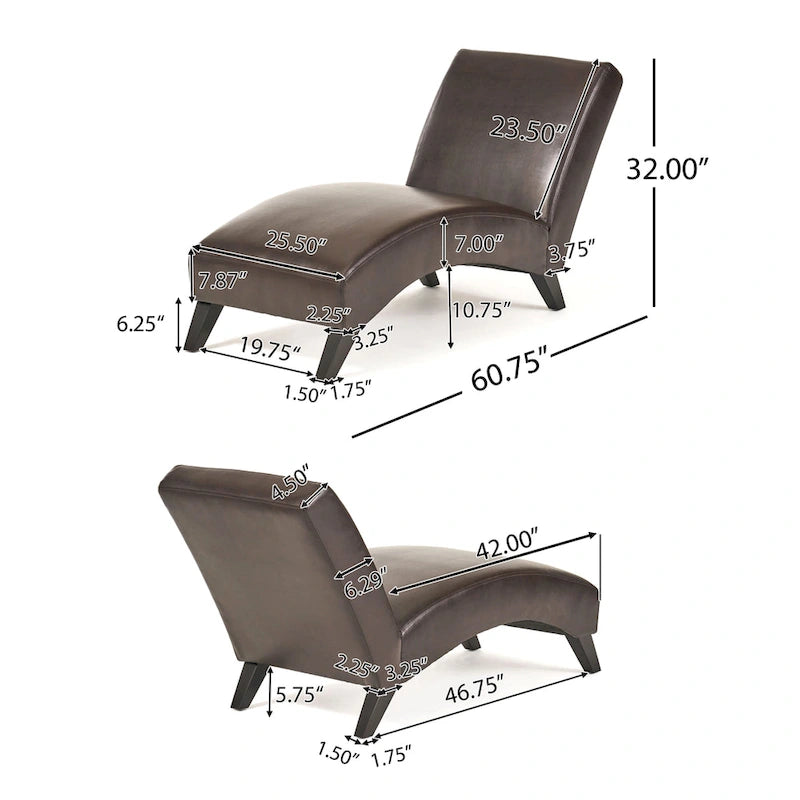 Fauteuil inclinable en cuir véritable marron