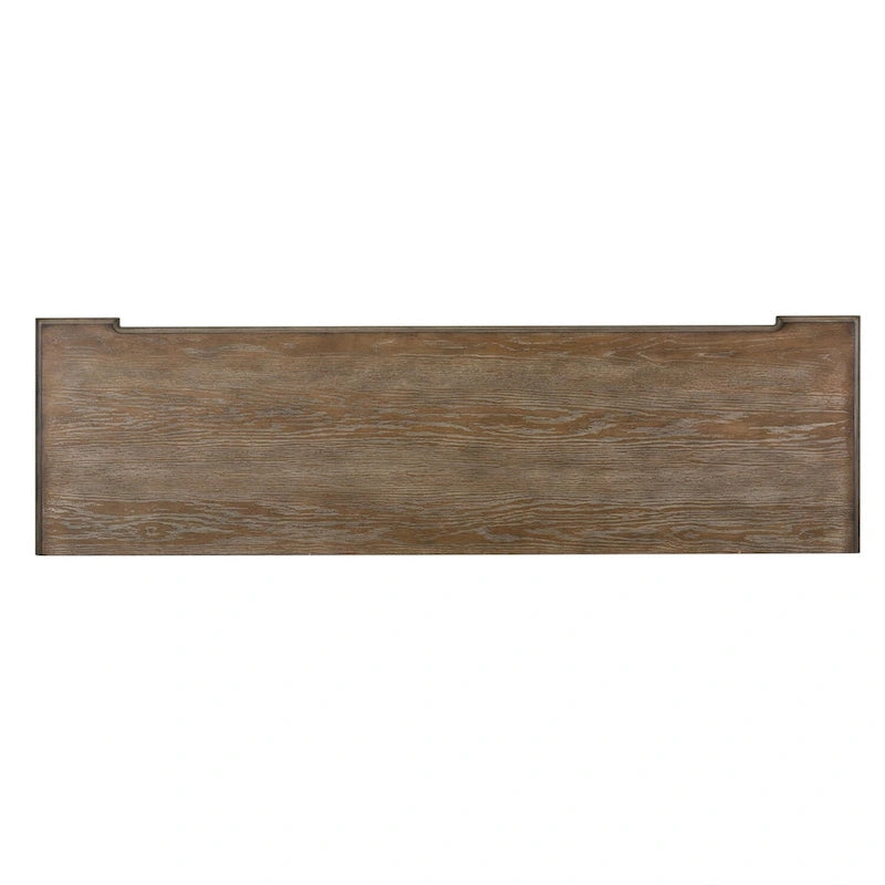 La commode à 7 tiroirs marron vieilli et blanc antique