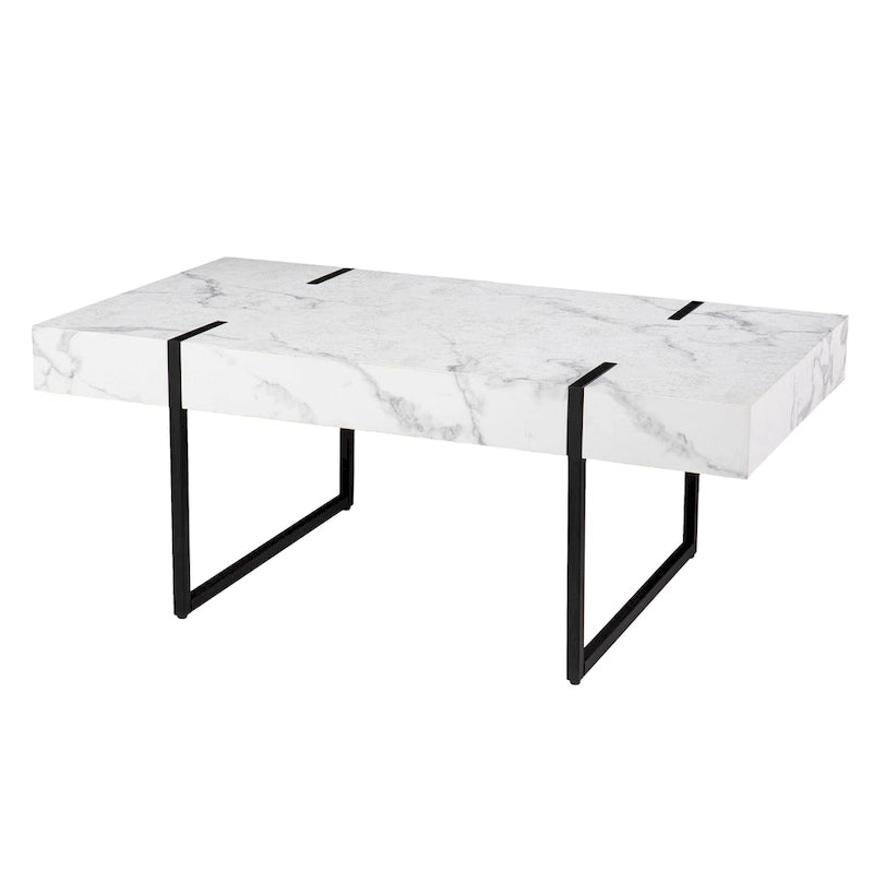 Table basse moderne effet marbre