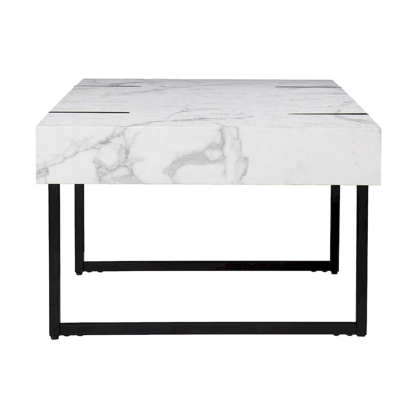 Table basse moderne effet marbre