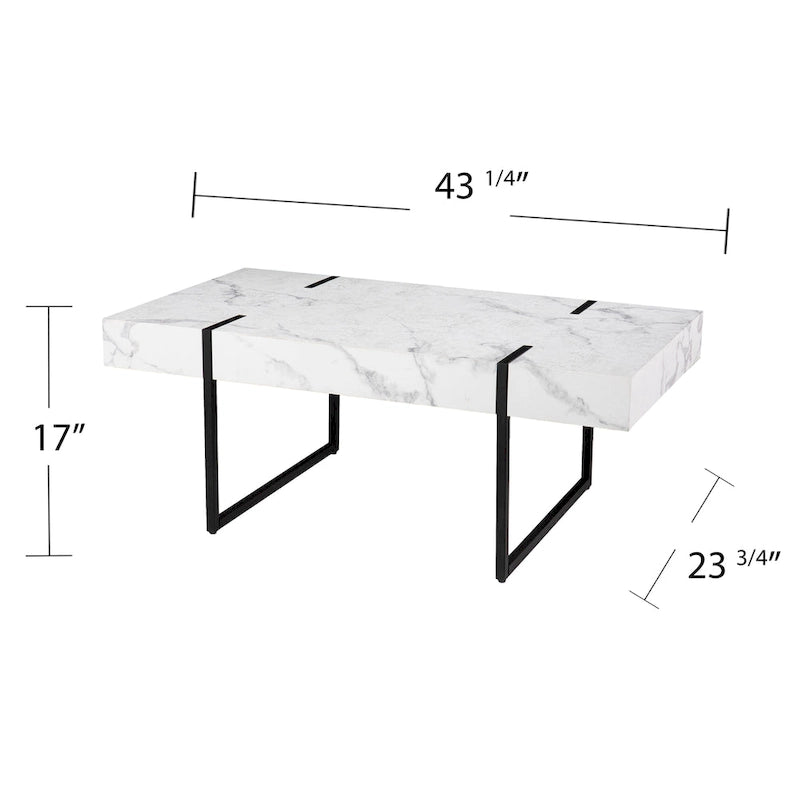 Table basse moderne effet marbre