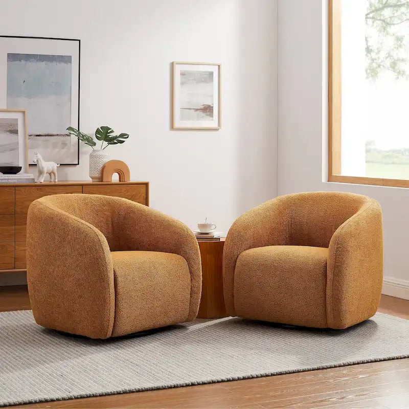 Fauteuil pivotant à dossier incurvé 31,7W (lot de 2)