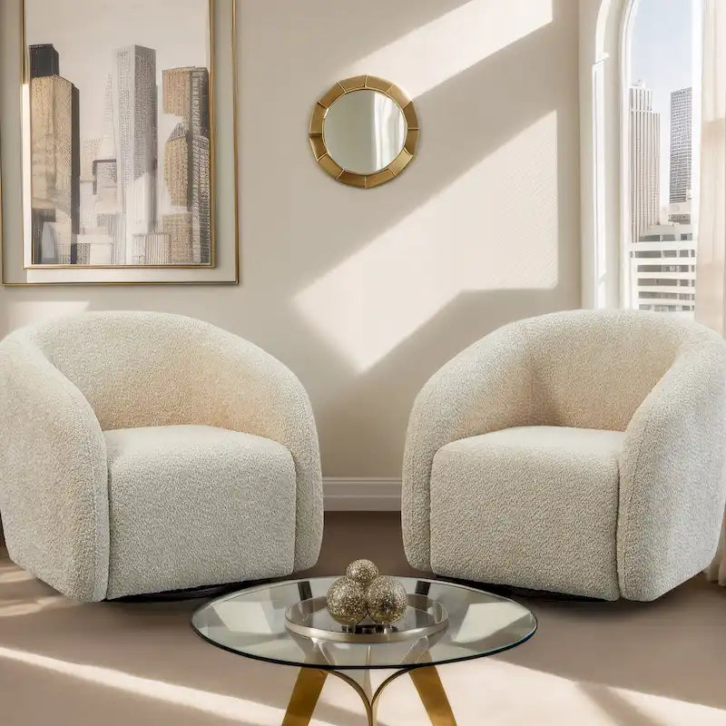 Fauteuil pivotant à dossier incurvé 31,7W (lot de 2)