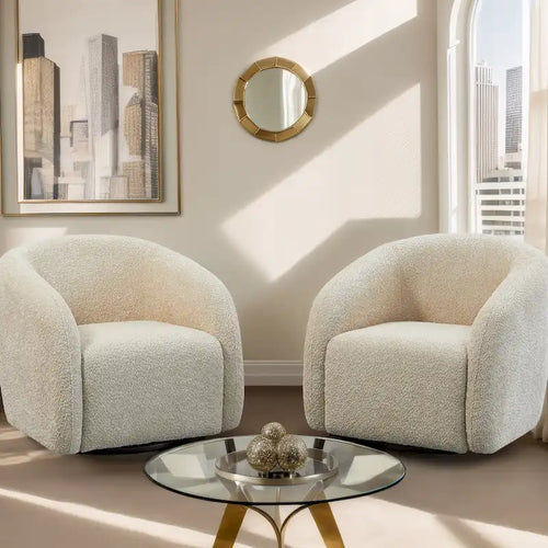 Fauteuil pivotant à dossier incurvé 31,7W (lot de 2)