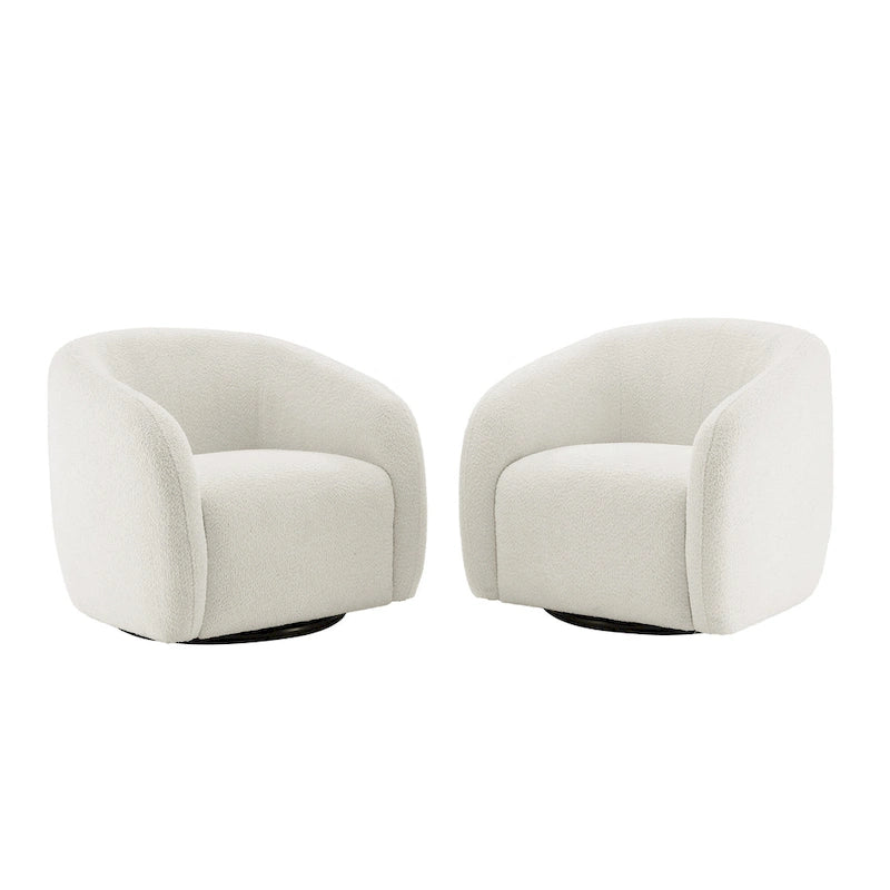 Fauteuil pivotant à dossier incurvé 31,7W (lot de 2)