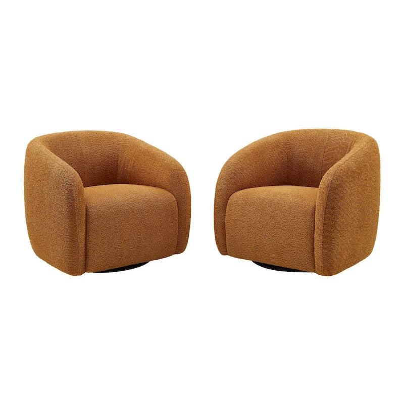 Fauteuil pivotant à dossier incurvé 31,7W (lot de 2)
