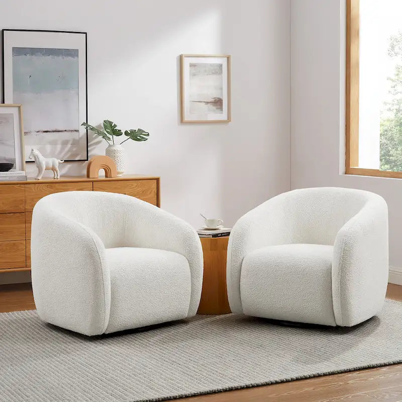 Fauteuil pivotant à dossier incurvé 31,7W (lot de 2)