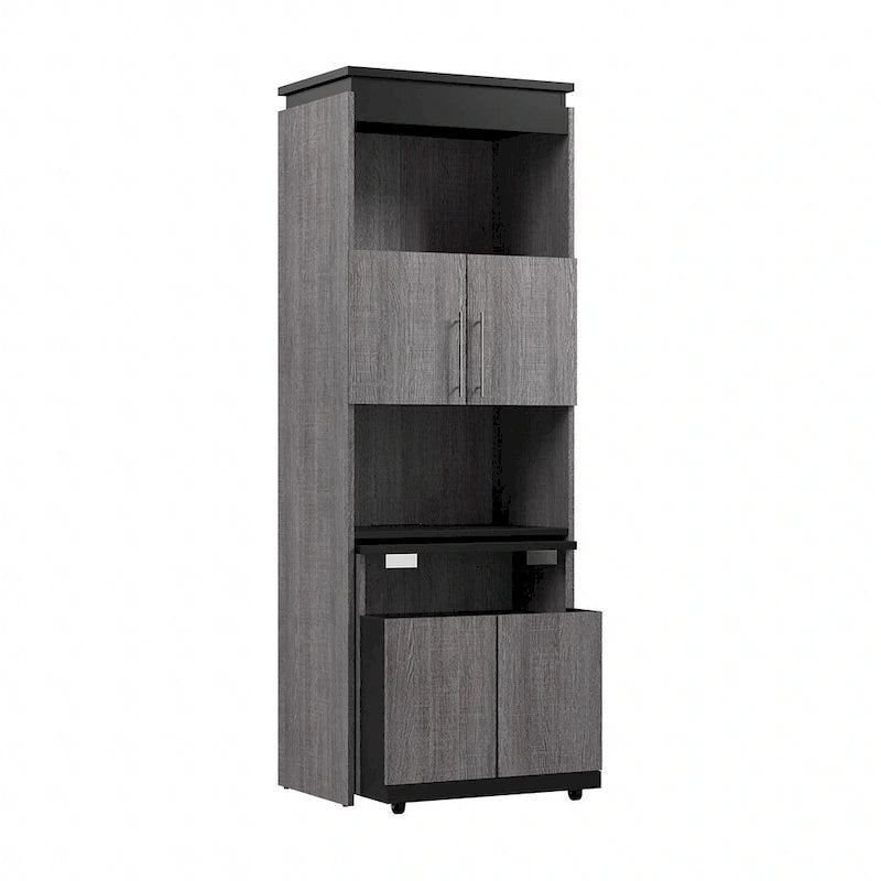 Armoires hautes avec portes et tables pliantes