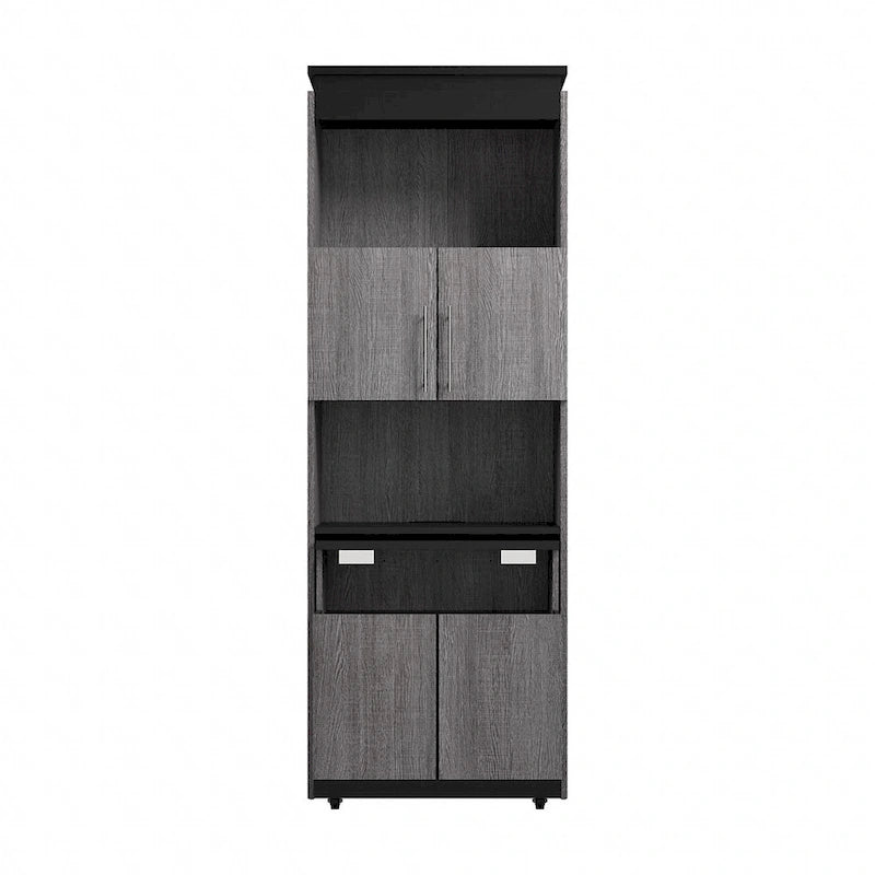 Armoires hautes avec portes et tables pliantes