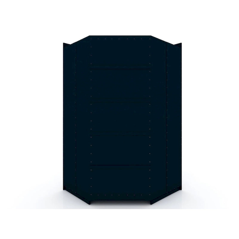 Armoire d'angle 3 sections modernes à 4 tiroirs, ensemble de 3