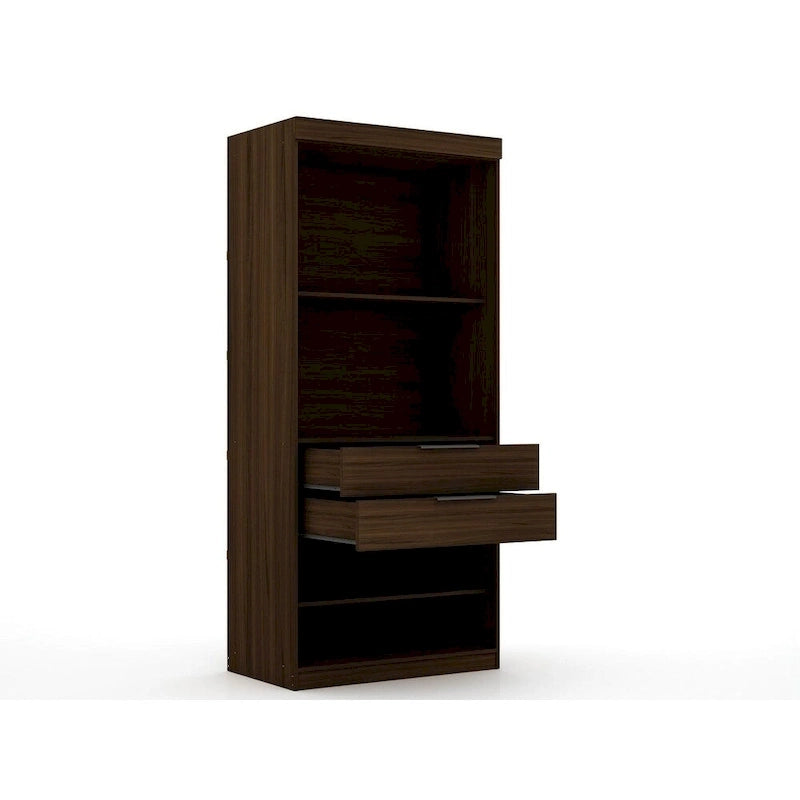Armoire d'angle 3 sections modernes à 4 tiroirs, ensemble de 3
