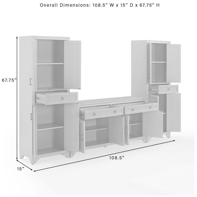 Ensemble buffet et garde-manger - 15x108.5x67.75