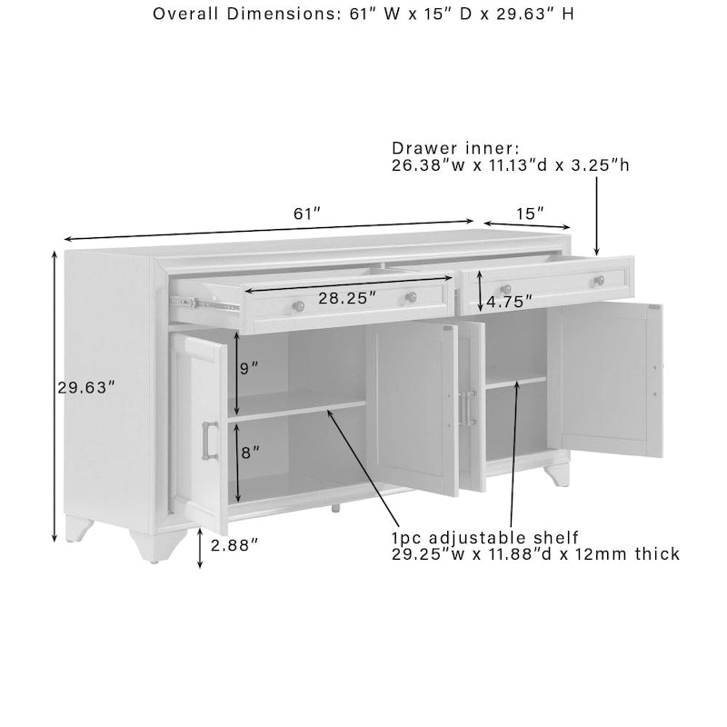 Ensemble buffet et garde-manger - 15x108.5x67.75