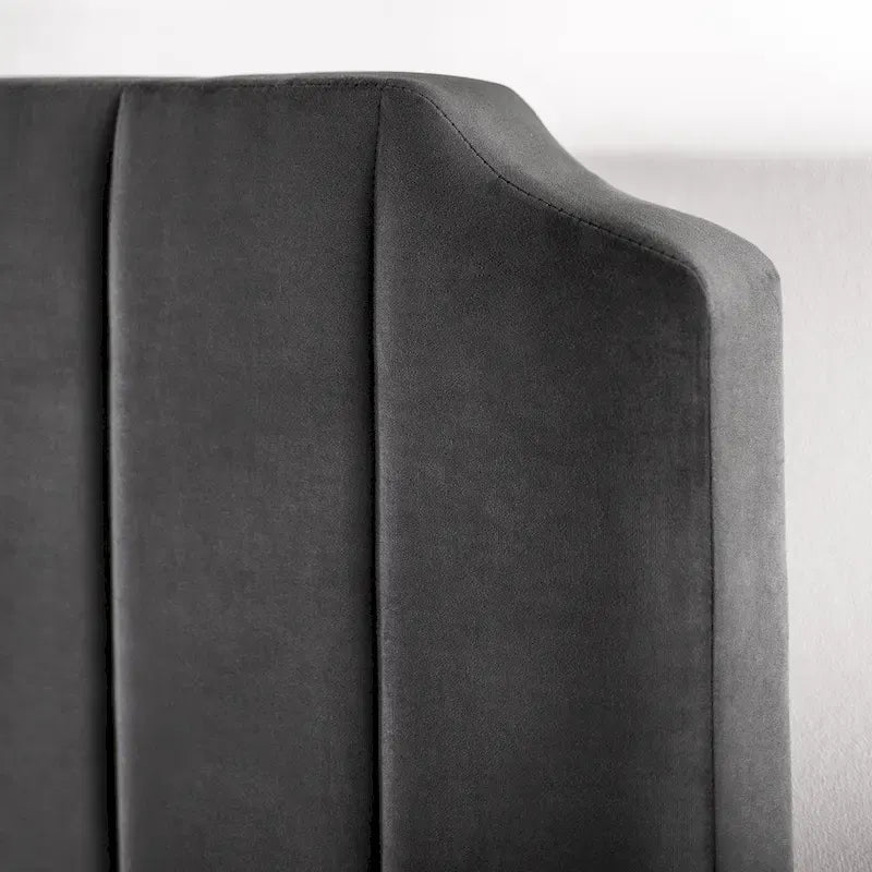 Cadre de lit plateforme souple noir ardoise