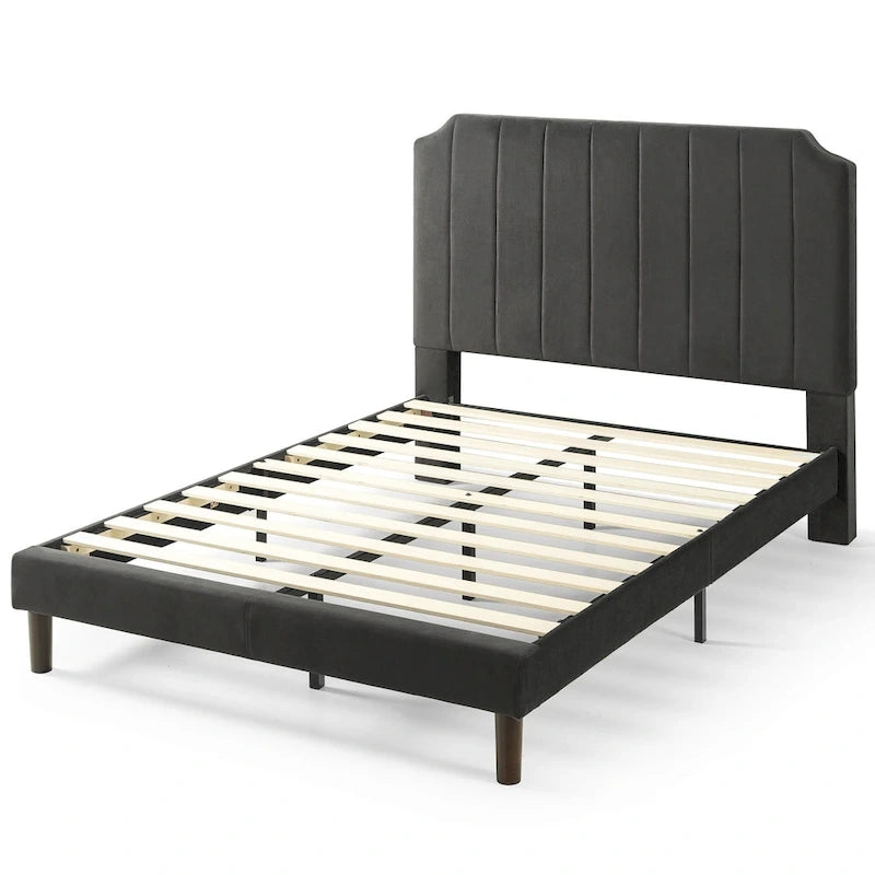 Cadre de lit plateforme souple noir ardoise