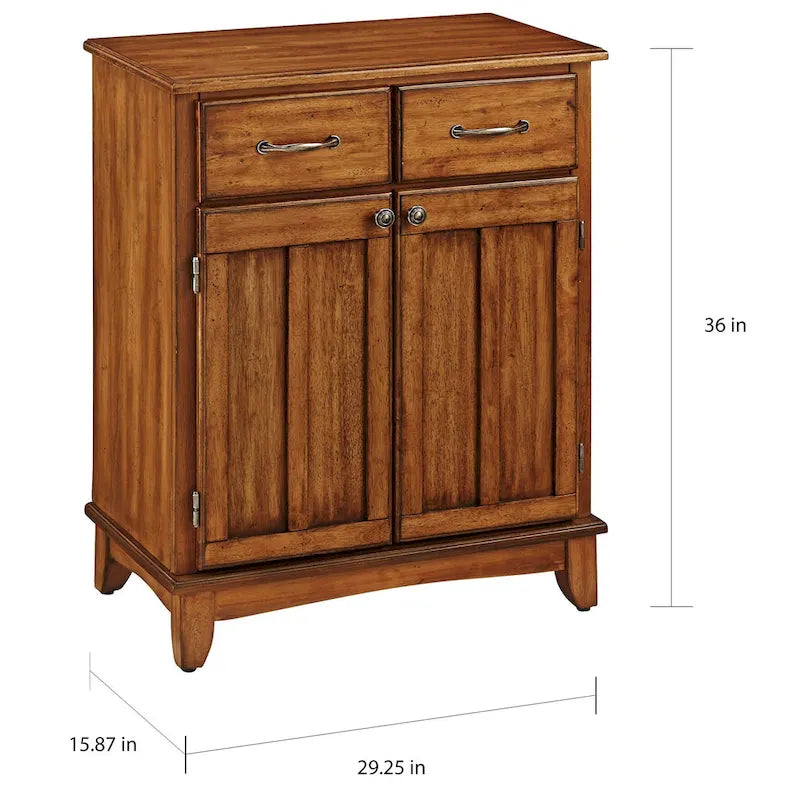 Buffet en chêne avec plateau en bois